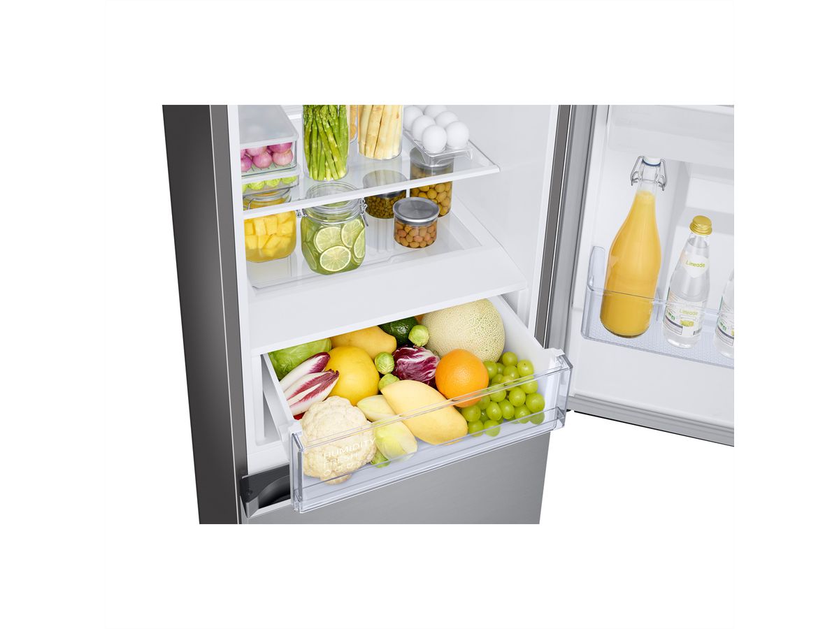 Samsung Kühl-Gefrierkombination RB7300 , 344l, D, WiFi, Silber mit Griffmulde