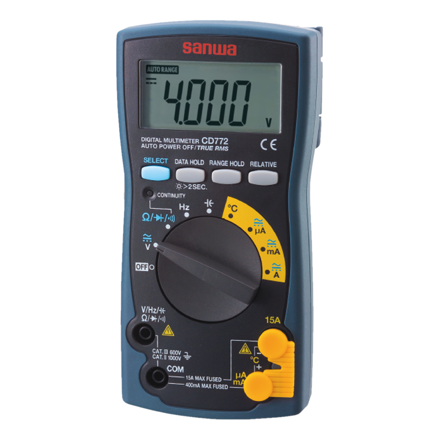 CD772, TRUE RMS Digital Multimeter