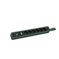 BACHMANN PRIMO 2 6xUTE 1xSchalter mit Schlaufe 2,0m CEE7/7 RAL6028