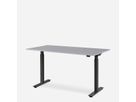WRK21 Schreibtisch Smart 100 x 60 cm, Höhenverstellbar, Grau Uni / Schwarz