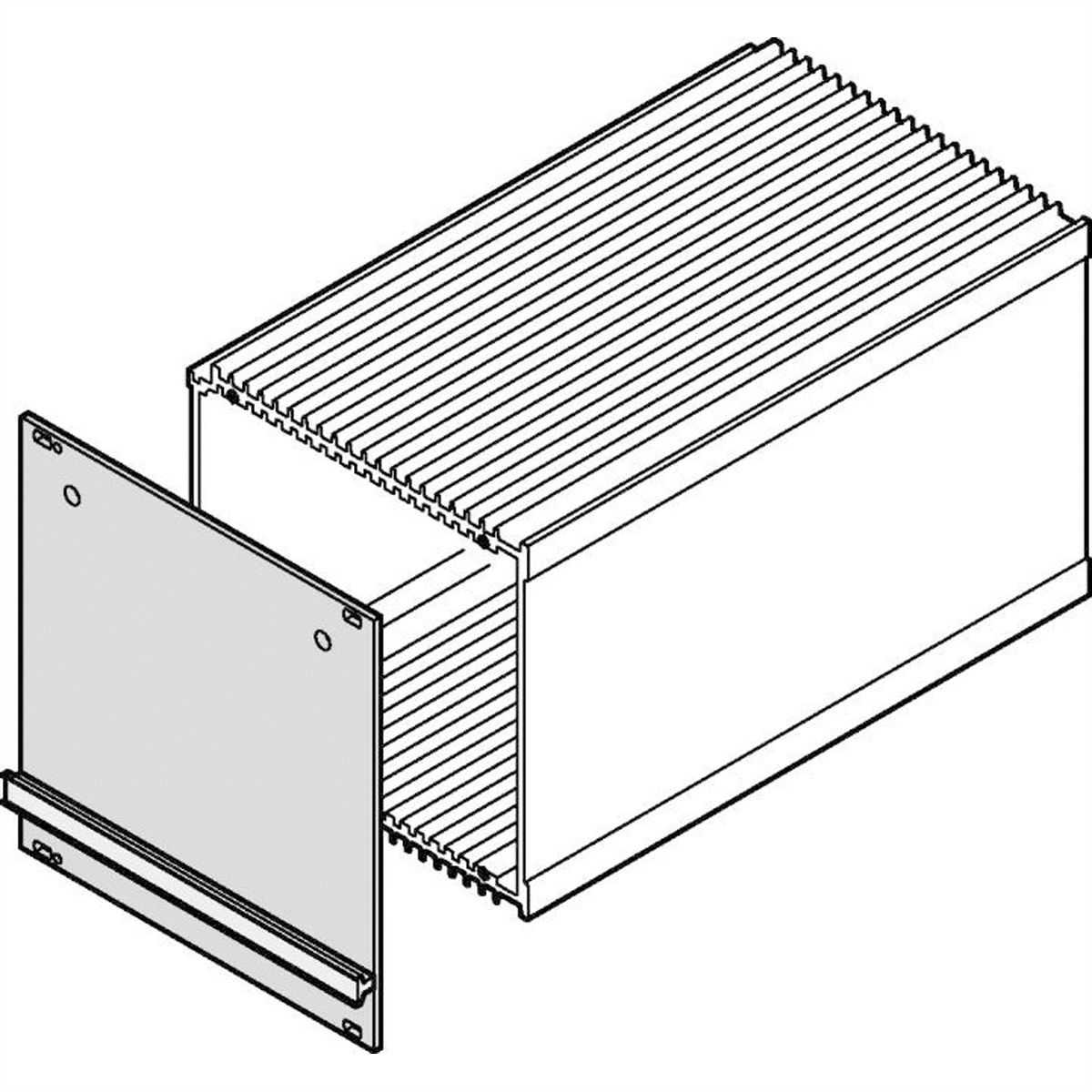 SCHROFF Unité enfichable de type cadre HF, face avant, blindage Refrofit avec joint en acier, 3 U, 12 HP