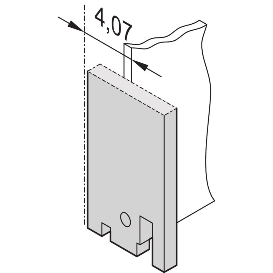SCHROFF Face avant 19", neutre, 3U, 7 HP, 2,5 mm, alu, RAL 7035