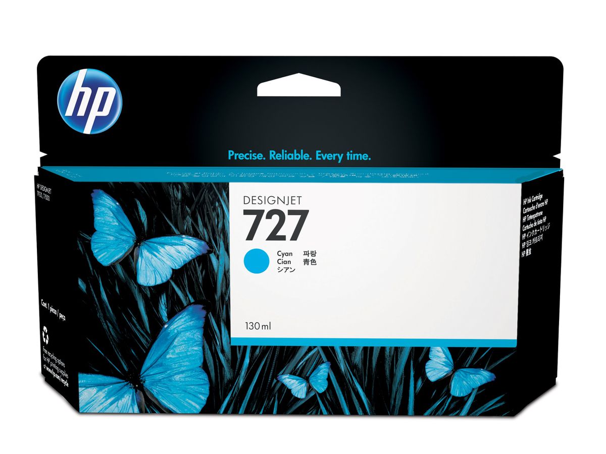 HP 727 Cyan DesignJet Tintenpatrone, 130 ml