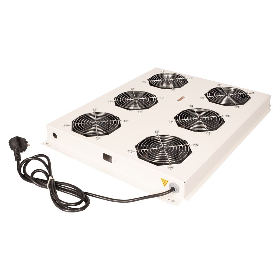 ROLINE 19-Zoll Dachlüftereinheit 6 Lüfter, ON/OFF für Serverschrank der PRO Serie grau