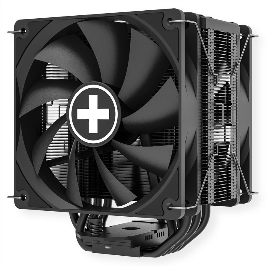 Xilence M705D AMD und Intel CPU Kühler, 2x 120mm Black PWM Lüfter, 220W TDP