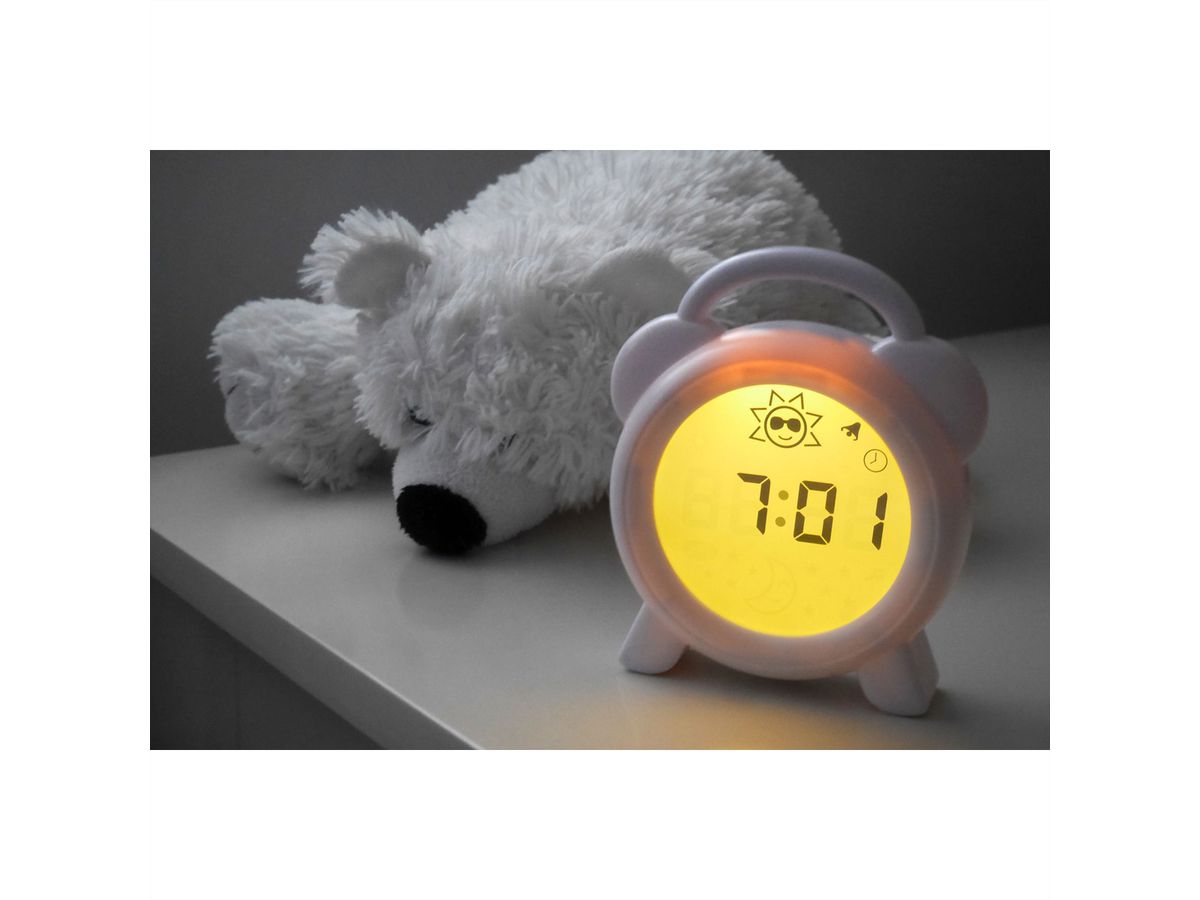 Alecto Baby entraîneur de sommeil veilleuse et réveil BC-100, Blanc
