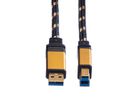 ROLINE GOLD Câble USB 3.2 Gen 1, type A - B, M/M, 0,8 m