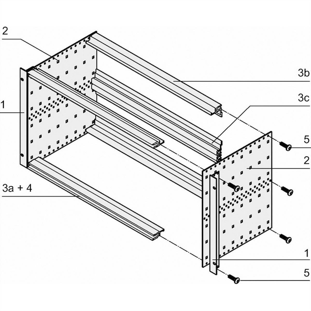 SCHROFF Bausatz, ungeschirmt, "flexible", für Steckverbindermontage - BGTR PRO F 6HE 84TE 235T MZ