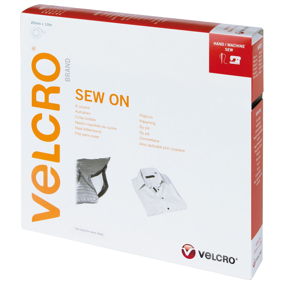 VELCRO® Crochets & velours 20mmx10m Nato, bande à coudre