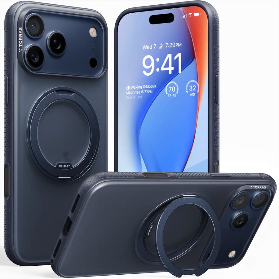 Torras Ostand R Fitness Schutzhülle, iPhone 17 Pro, MagSafe, blau