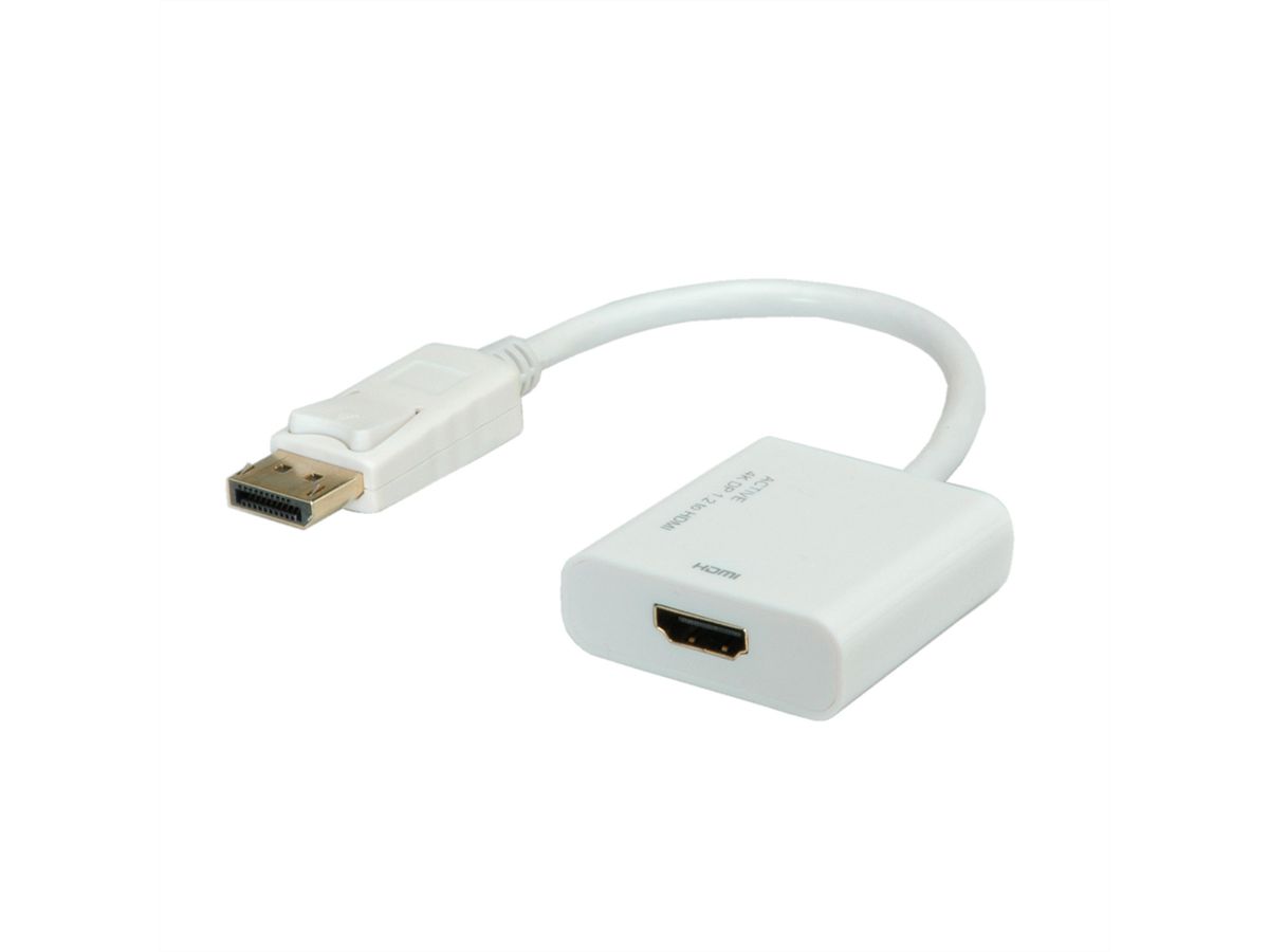 ROLINE Adaptateur DisplayPort - HDMI, actif, v1.2, DP M-HDMI F