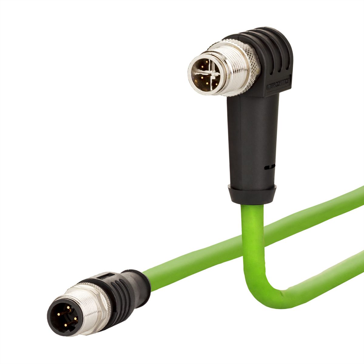 METZ CONNECT Câble Ethernet industriel M12 droit-coudé, codage X, 1 m