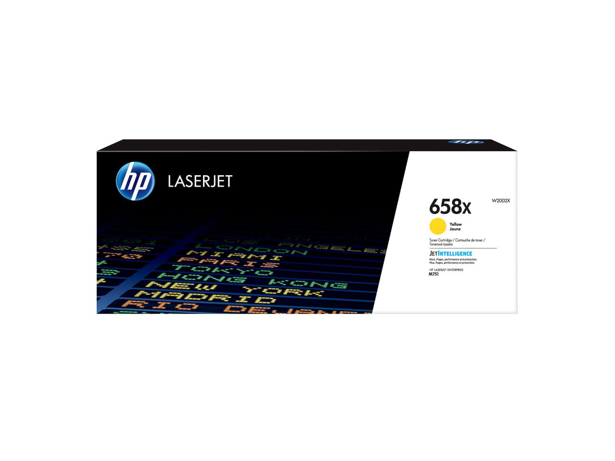 HP Toner jaune LaserJet 658X authentique grande capacité
