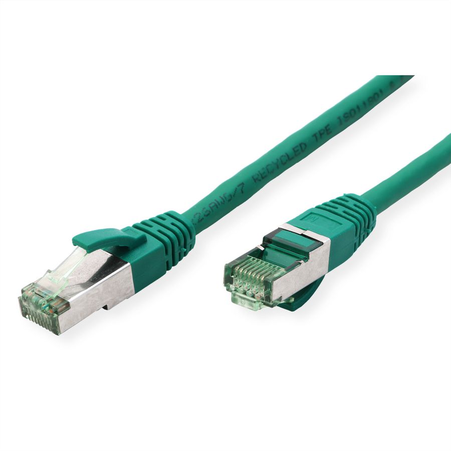 ROLINE RM Patchkabel Cat.6A S/FTP (PiMF), grün, 10 m