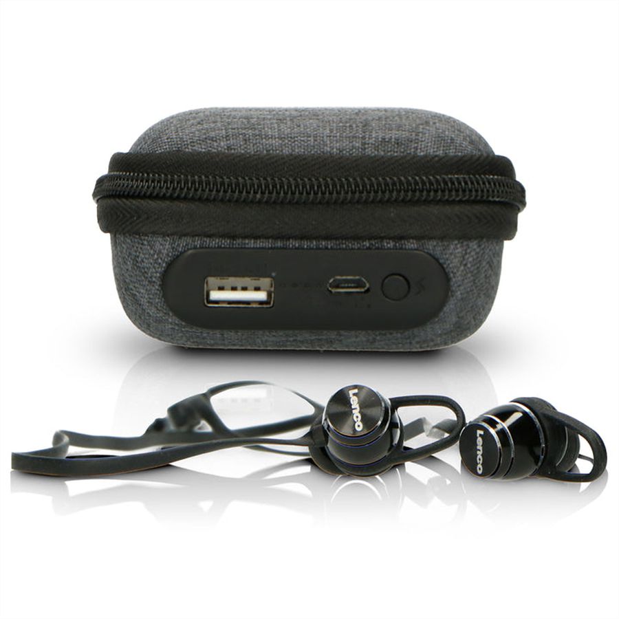 Lenco Bluetooth Kopfhörer EPB-160BK, schwarz,IPX4, mit ladehülle