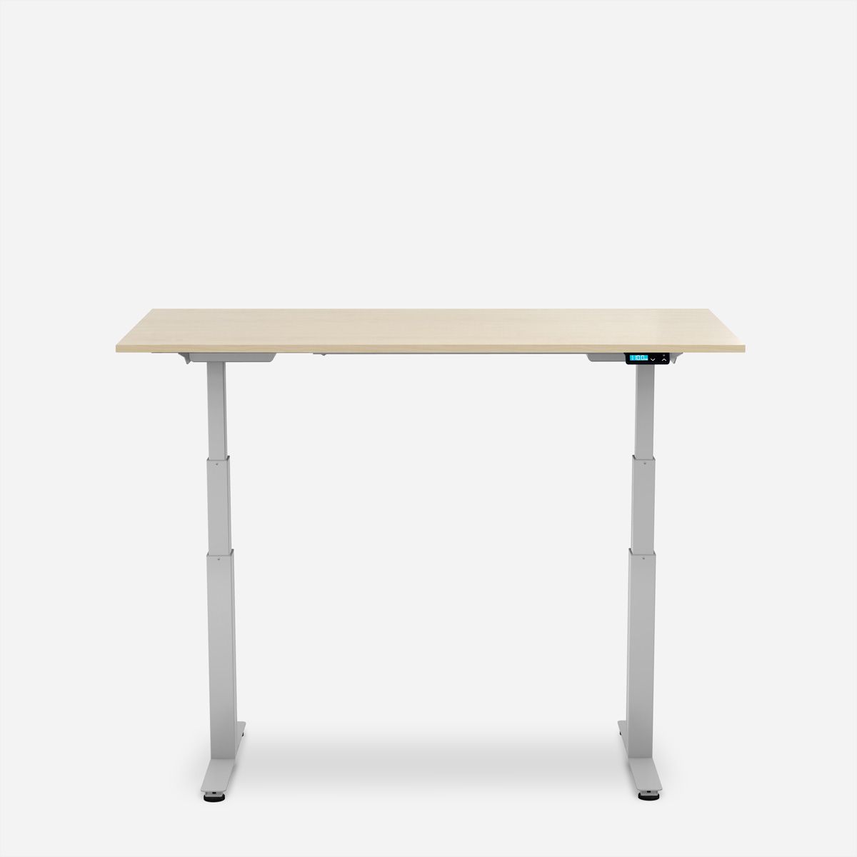 WRK21 Bureau Work 180 x 80 cm, Hauteur réglable, Mandal érable / Gris