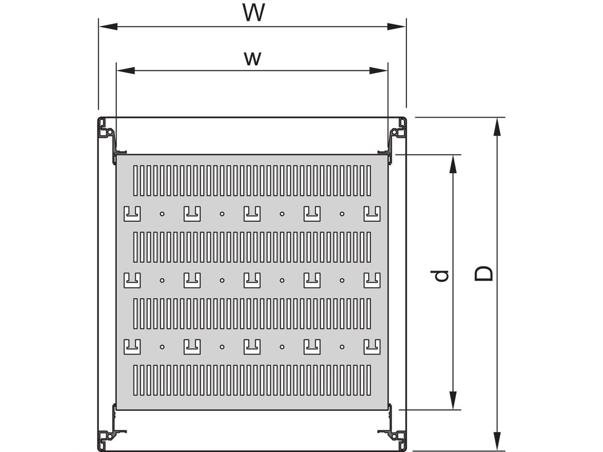 SCHROFF Novastar 19" étagère, fixe, 1 U 600W 600D