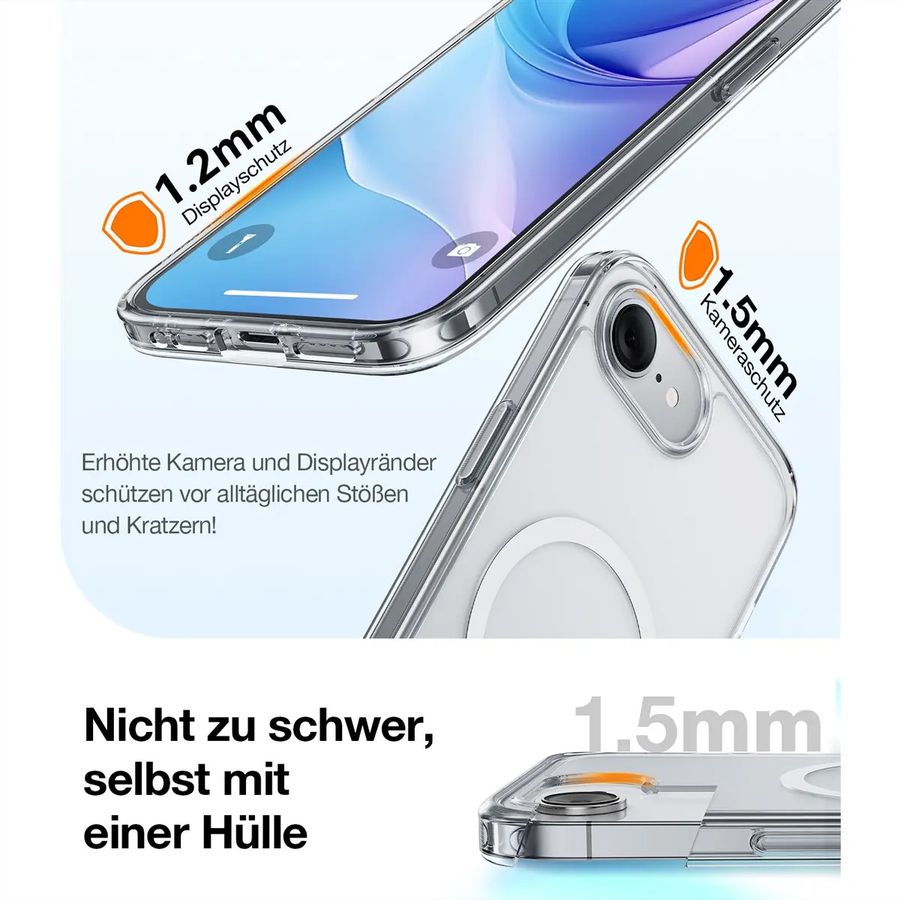 Torras Guardian Case, iPhone 16e, MagSafe, transparent