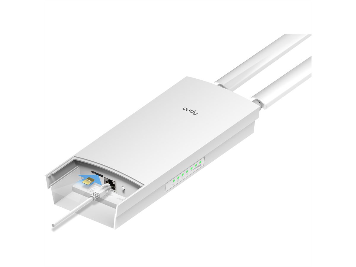 CUDY LT400 Outdoor 4G Routeur WiFi, LTE Cat 4 N300