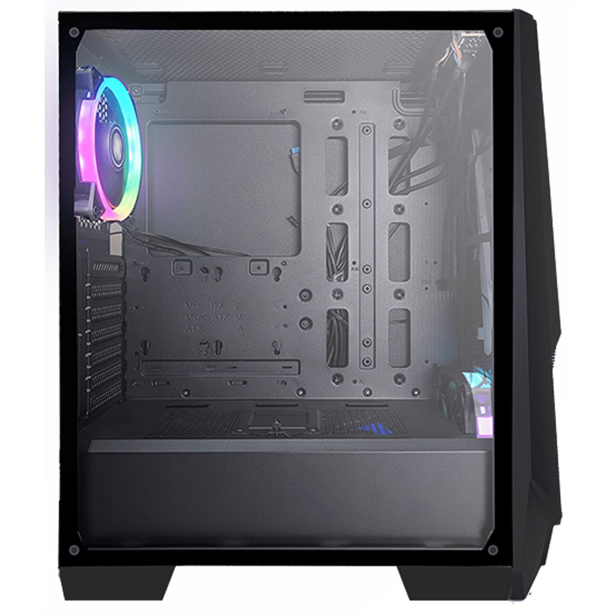 Xilence Xilent Blast X505.ARGB Gaming PC Gehäuse, RGB ATX Midi Tower, schwarz