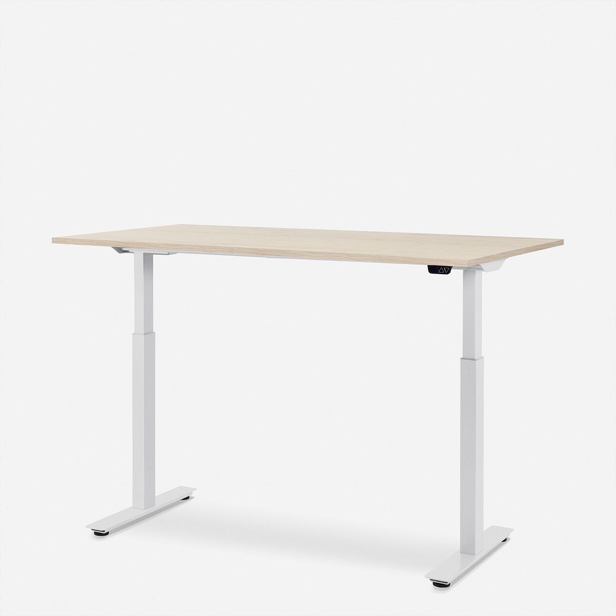 WRK21 Schreibtisch Smart 120 x 80 cm, Höhenverstellbar, Mandal Ahorn / Weiss