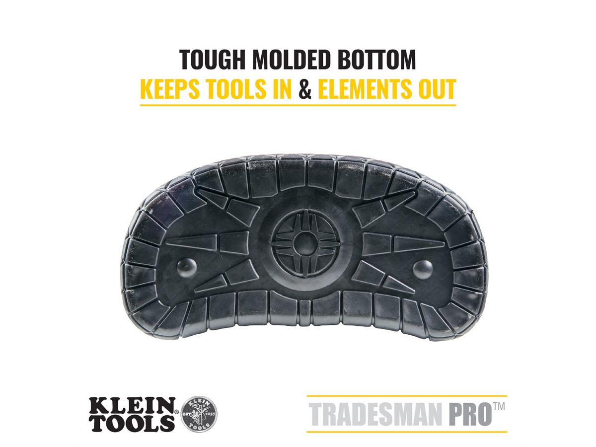 KLEIN TOOLS 55597 Tradesman Pro Rucksack, Neongelb/Schwarz mit Reflexstreifen