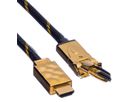 ROLINE GOLD HDMI High Speed Kabel mit Ethernet, drehbar, Retail Blister, 2 m