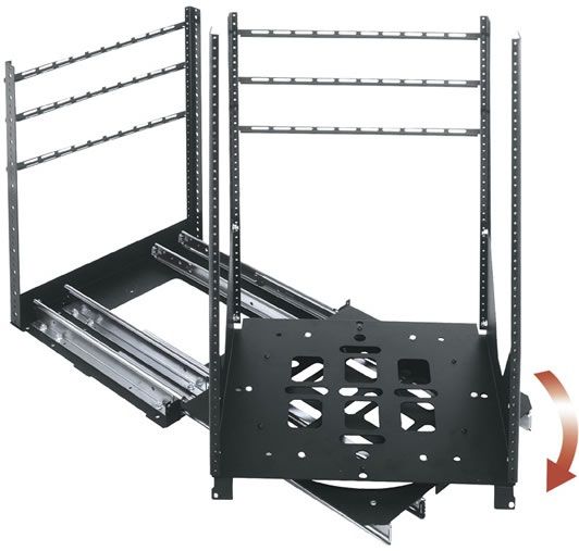 Middle Atlantic Products SRSR 23", 22U Wandmontiertes Regal Schwarz