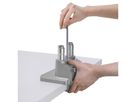 ROLINE LCD-Doppelarm, Tischmontage, Gasfeder, 5 Gelenke, 17-32 Zoll, bis 2x 9 kg, silberfarben