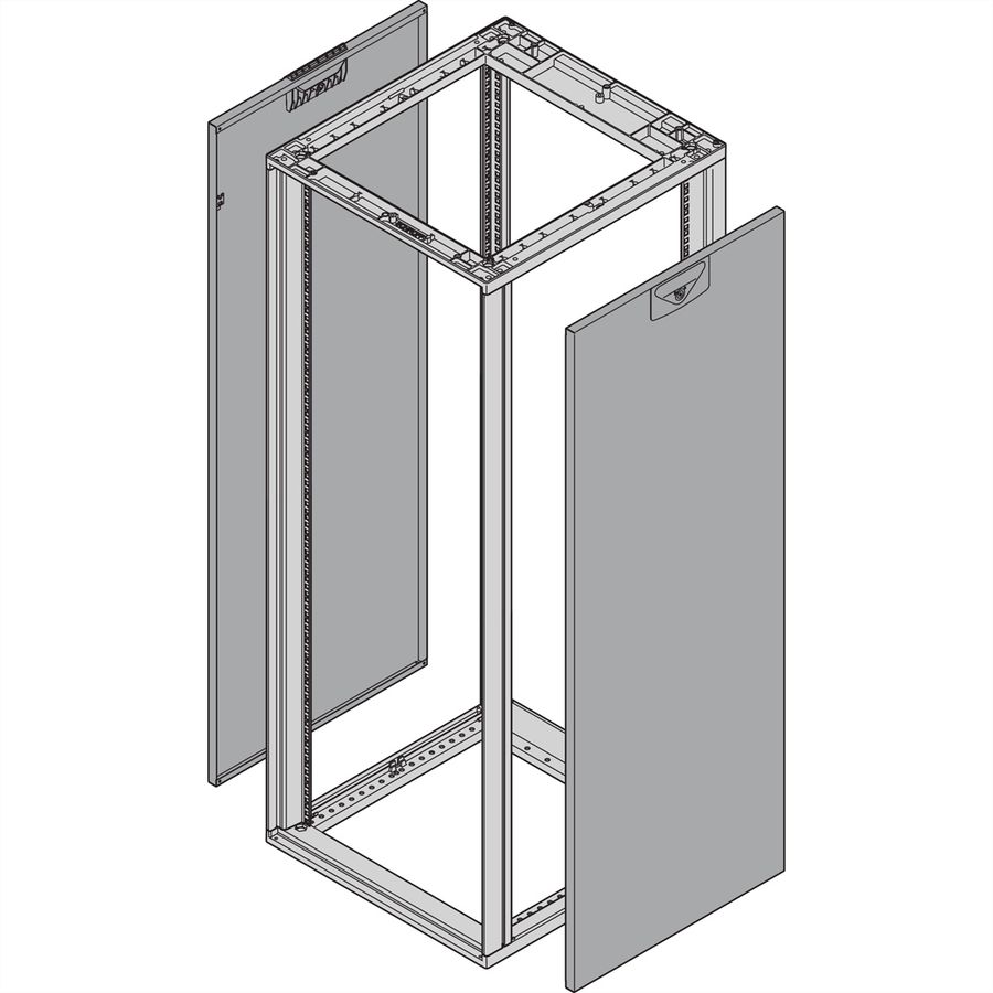 Panneau latéral Novastar SCHROFF pour usage intensif, RAL 7035, 16 U 900D