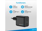 XLayer Chargeur Typ C Single Charger PD 20W Black, magnétique 15W
