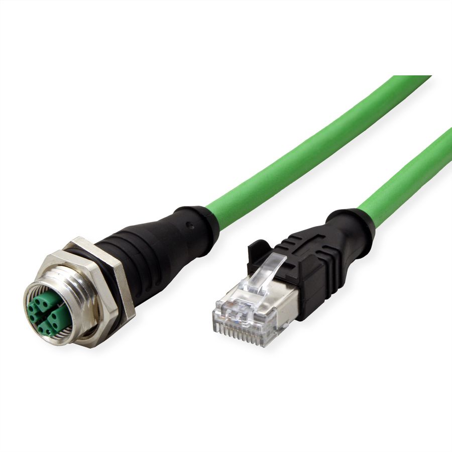METZ CONNECT Câble Ethernet industriel M12-RJ45, codage X, 1 m