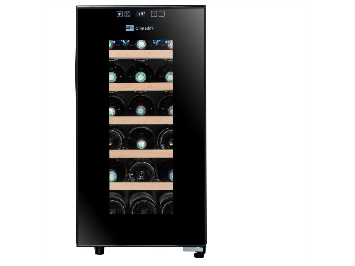 Climadiff Weinkühlschrank CC18F, Freistehend, 1 Zone, 18 Flaschen