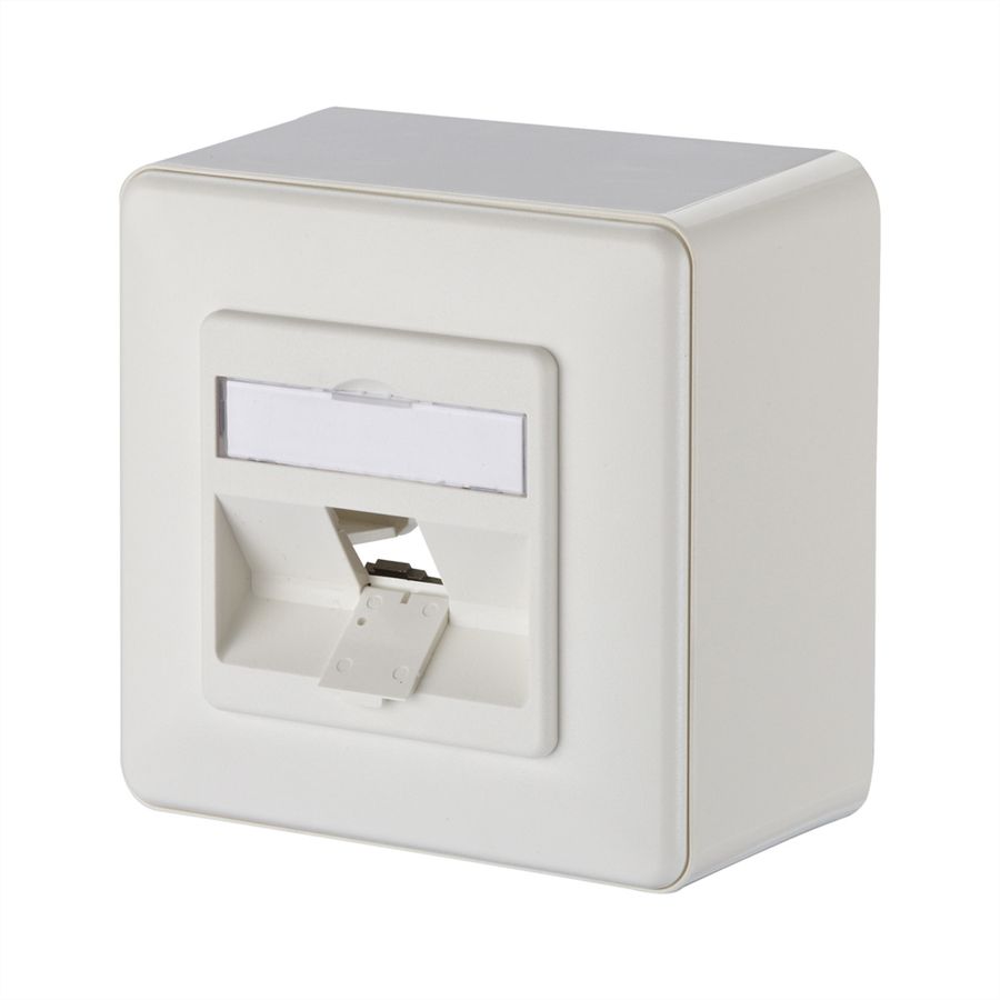 METZ CONNECT Keystone Anschlussdose AP 1 Port unbestückt reinweiß
