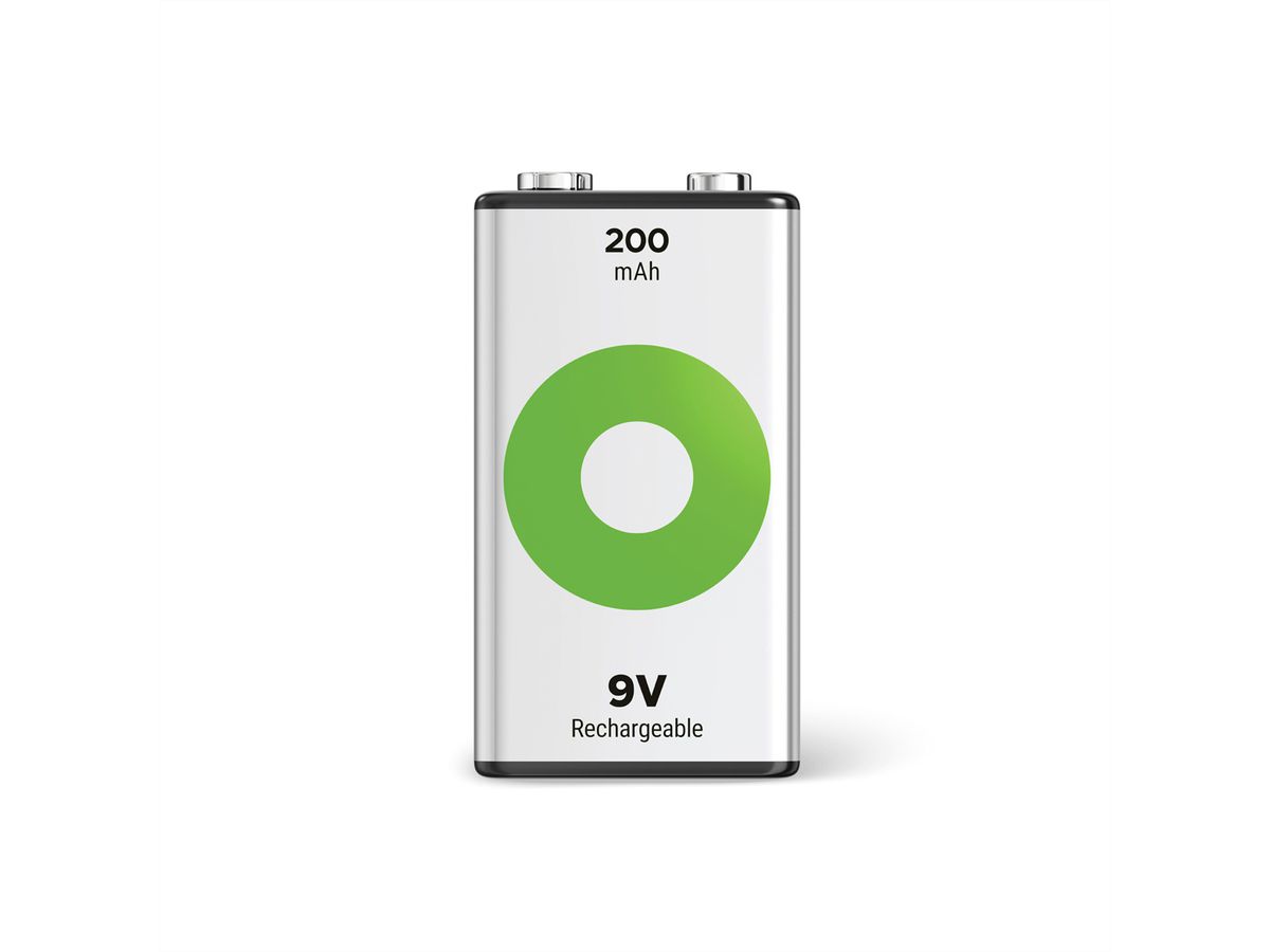 GP Batteries Recyko+, Akku 1x9V, 200 mAh, 8,4 V
