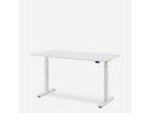 WRK21 Bureau Smart 140 x 80 cm, Hauteur réglable, Blanc uni / Blanc