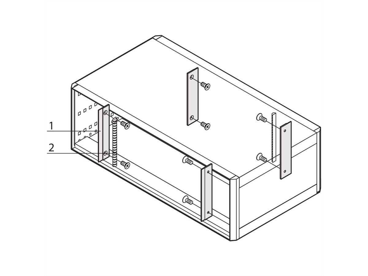 SCHROFF EMV-Dichtung Frontplatte / Rückwand - Seitenwand - EMC-TRAEGERLEISTE 5HE FPL-SW