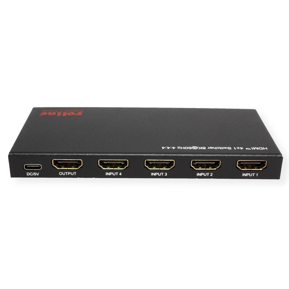 ROLINE 8K HDMI Switch, 4-fach, mit IR-Fernbedienung