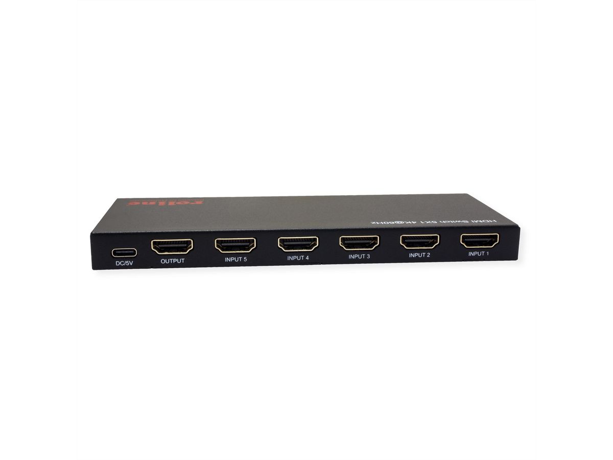 ROLINE 4K HDMI Switch, 5-fach, mit Fernbedienung
