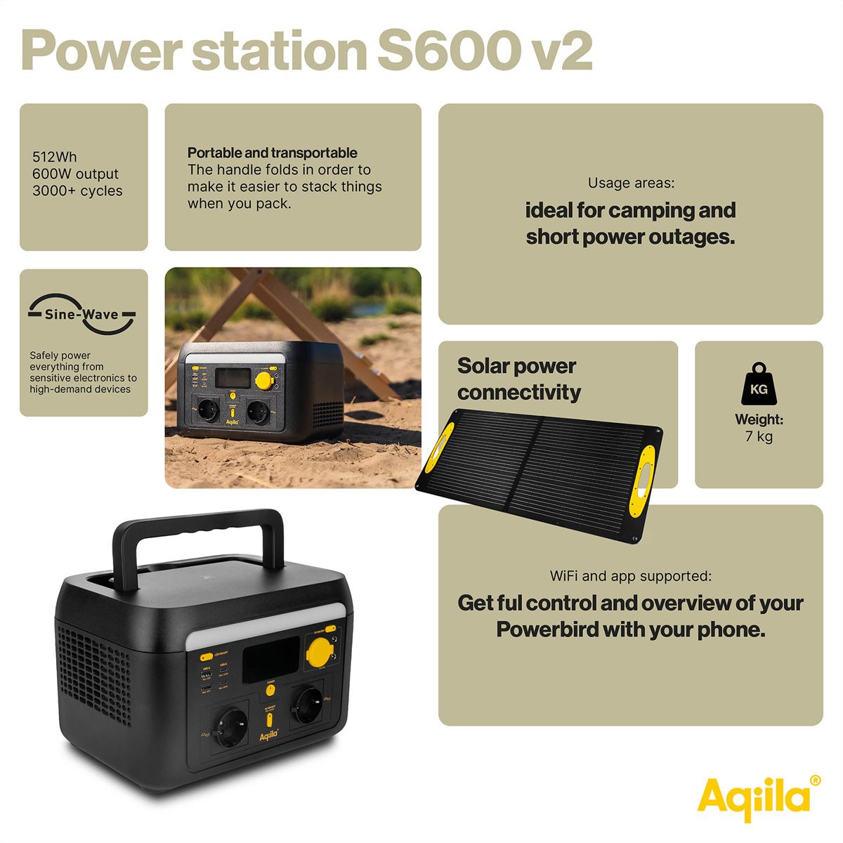 Aqiila Power Station Powerbird S600,  Power Station 600W
