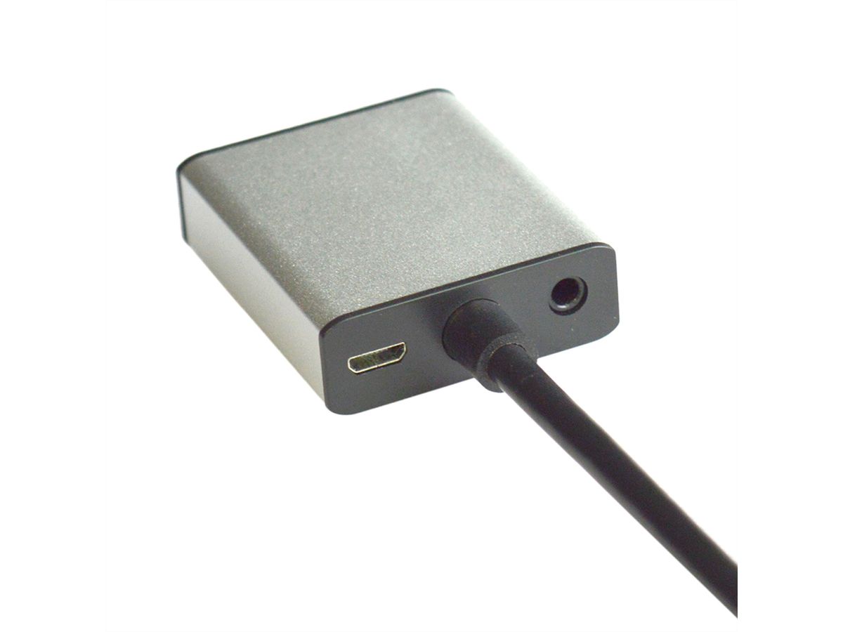 VALUE Adapterkabel HDMI zu VGA+3,5mm-Audio (Stereo)