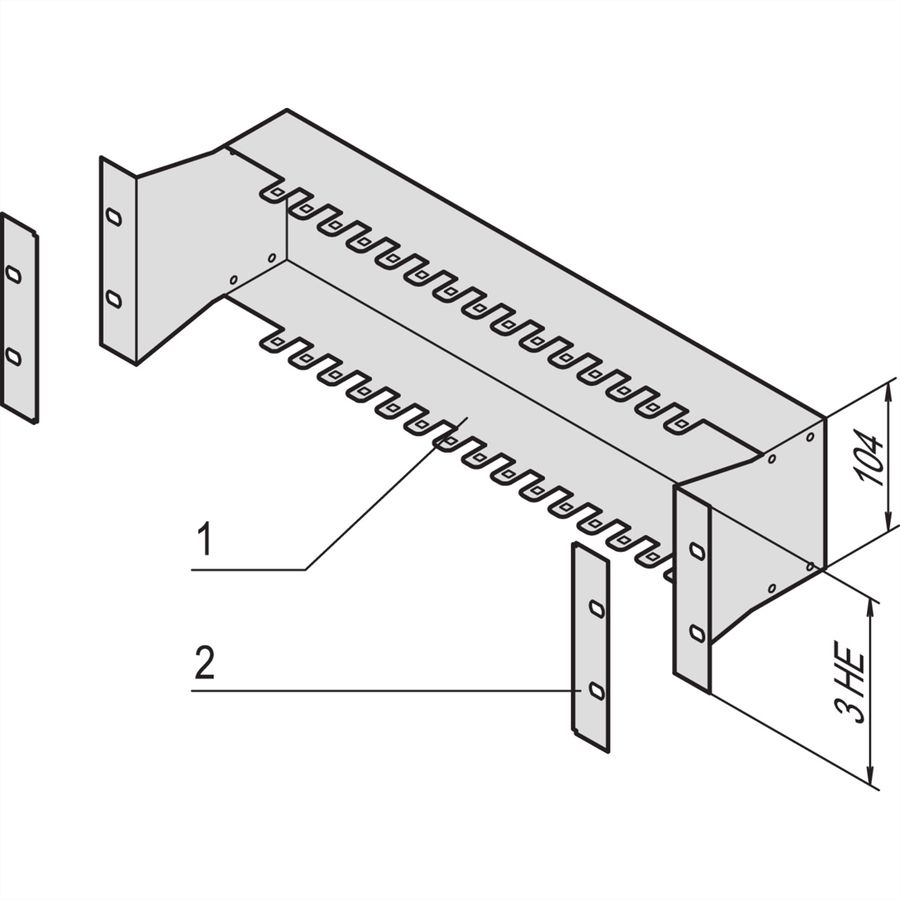 SCHROFF Rail de montage pour LSA PLUS