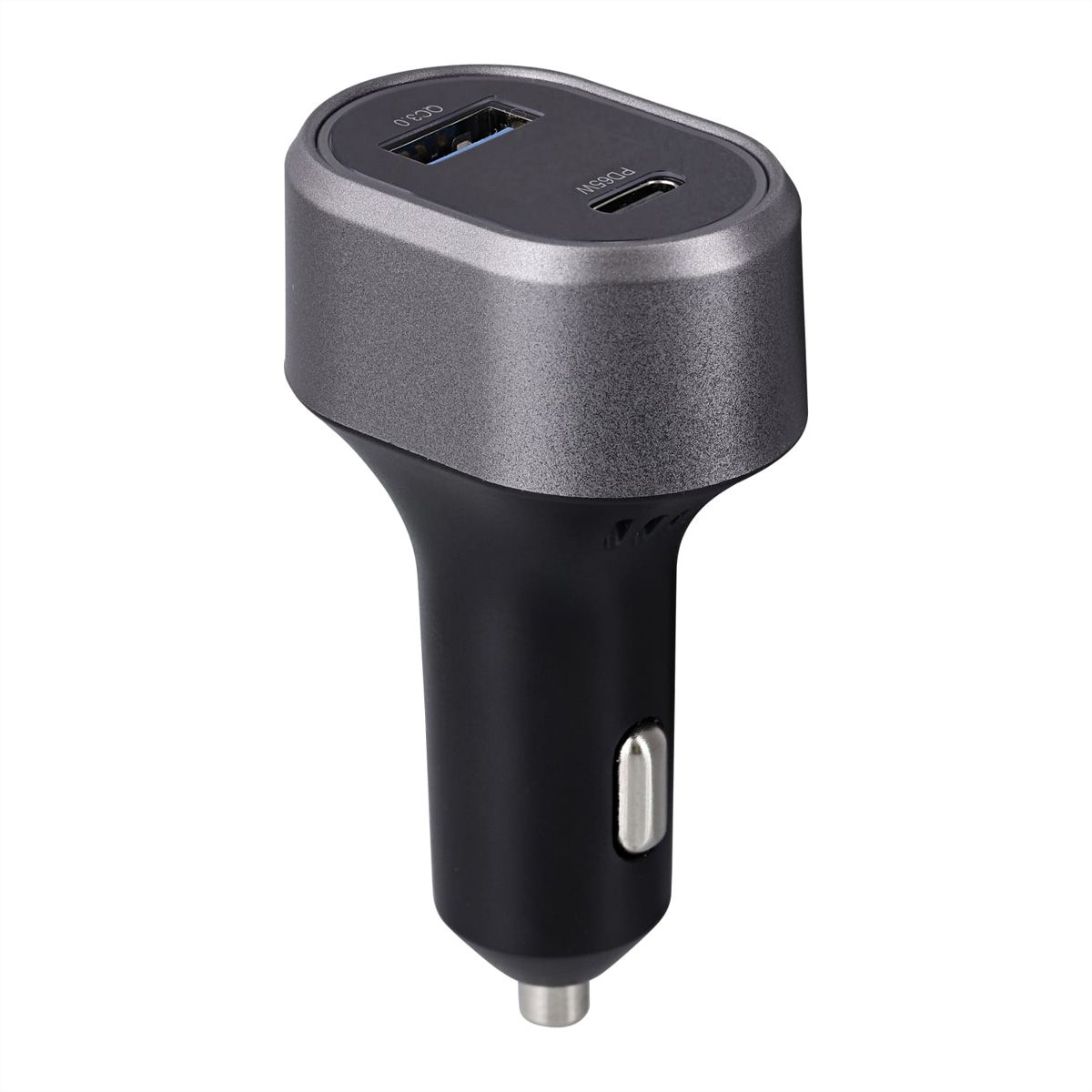 T'nB 1 USB-A QC and 1 USB-C PD, car charger 83W - Schwarz