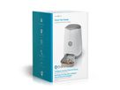 Distributeur de nourriture Nedis SmartLife Wi-Fi 3,7 l pour chiens et chats, Android™ / IOS, Blanc, Gris