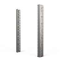 SCHROFF 19"-Winkelprofil mit Universal-Lochung (EIA), AlZn - WINKELPROFIL 19"16HE ALZ(2X)