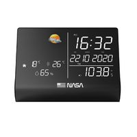 Nasa Station météo WSP1300, Noir, Haut-parleur Bluetooth