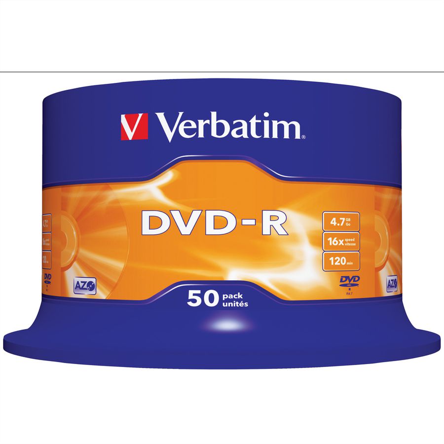 Verbatim DVD-R Spindle 4.7GB 16x 50 Pack