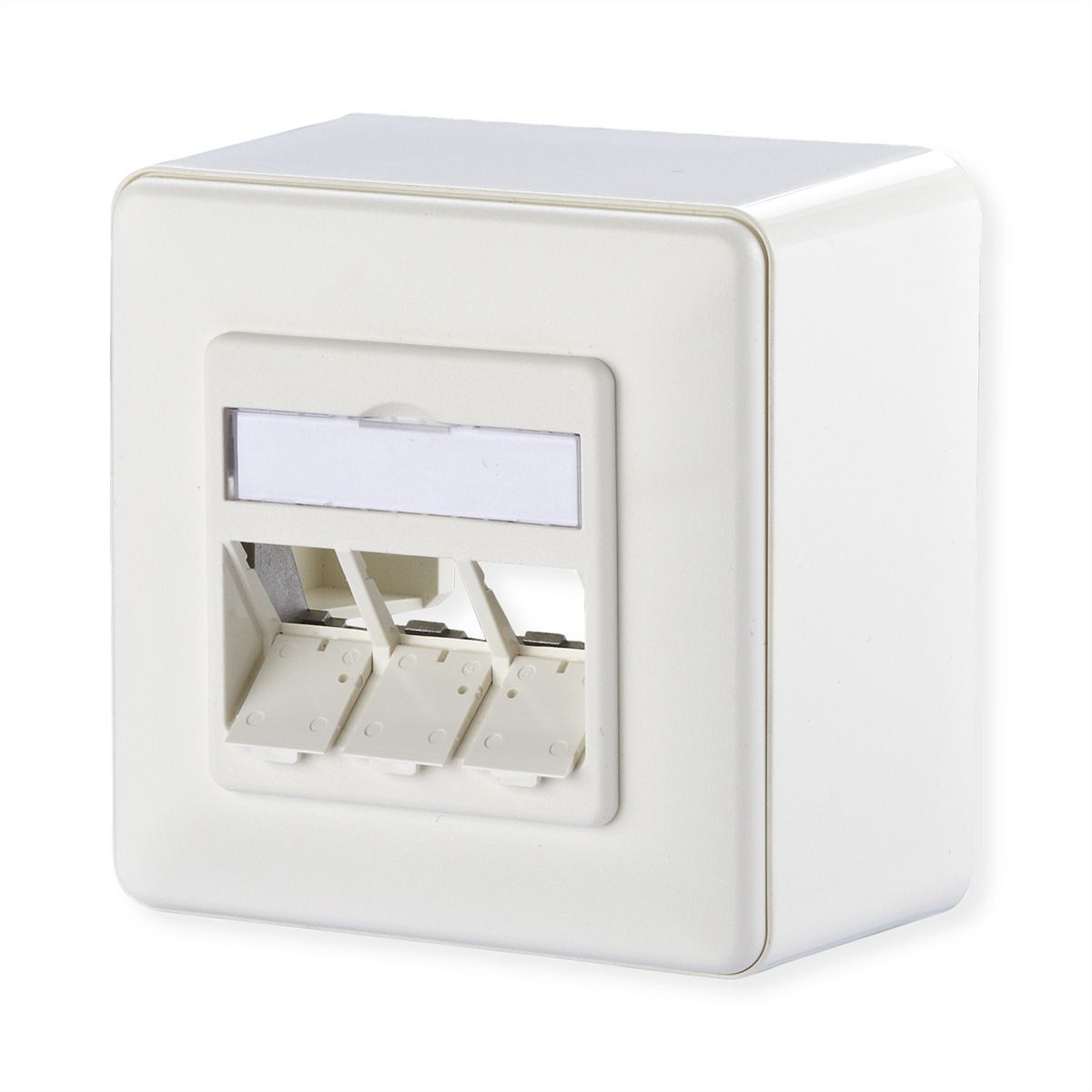 METZ CONNECT Modul Anschlussdose AP, 3 Port unbestückt reinweiß