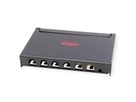 ROLINE Mini-Patchpanel, Cat.6A (Class EA), 6x RJ45, 0,5HE, geschirmt, schwarz