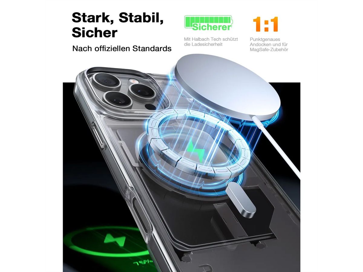 Torras Diamond Case, iPhone 16 Pro Max, MagSafe, transparent